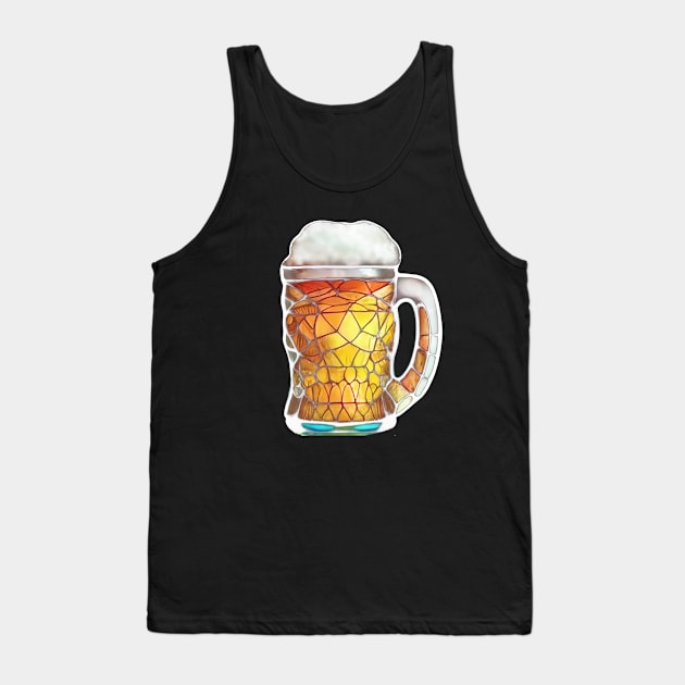 Dark brew gothic batik style microbrew father's day beer drinker Tank Top by Aurora X